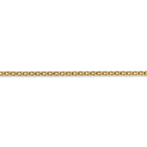 14k 2mm Lightweight Flat Bismark Chain Available Sizes 16