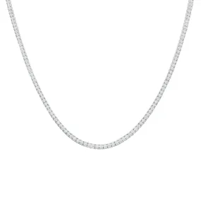 14K White Gold Diamond Tennis Necklace