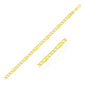 14K Yellow Gold Bar and Round Link Chain (6.0mm)-rx46360-22