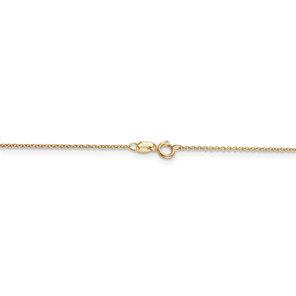 14k Yellow Gold Basketball Hoop and Backboard Necklace