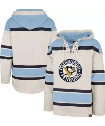 '47 Men's NHL Pittsburgh Penguins Rockaway Lace-Up Pullover Hoodie