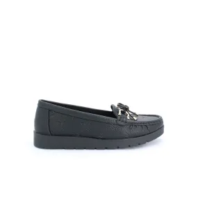 ADELA MOCCASINS FLAT - BLACK