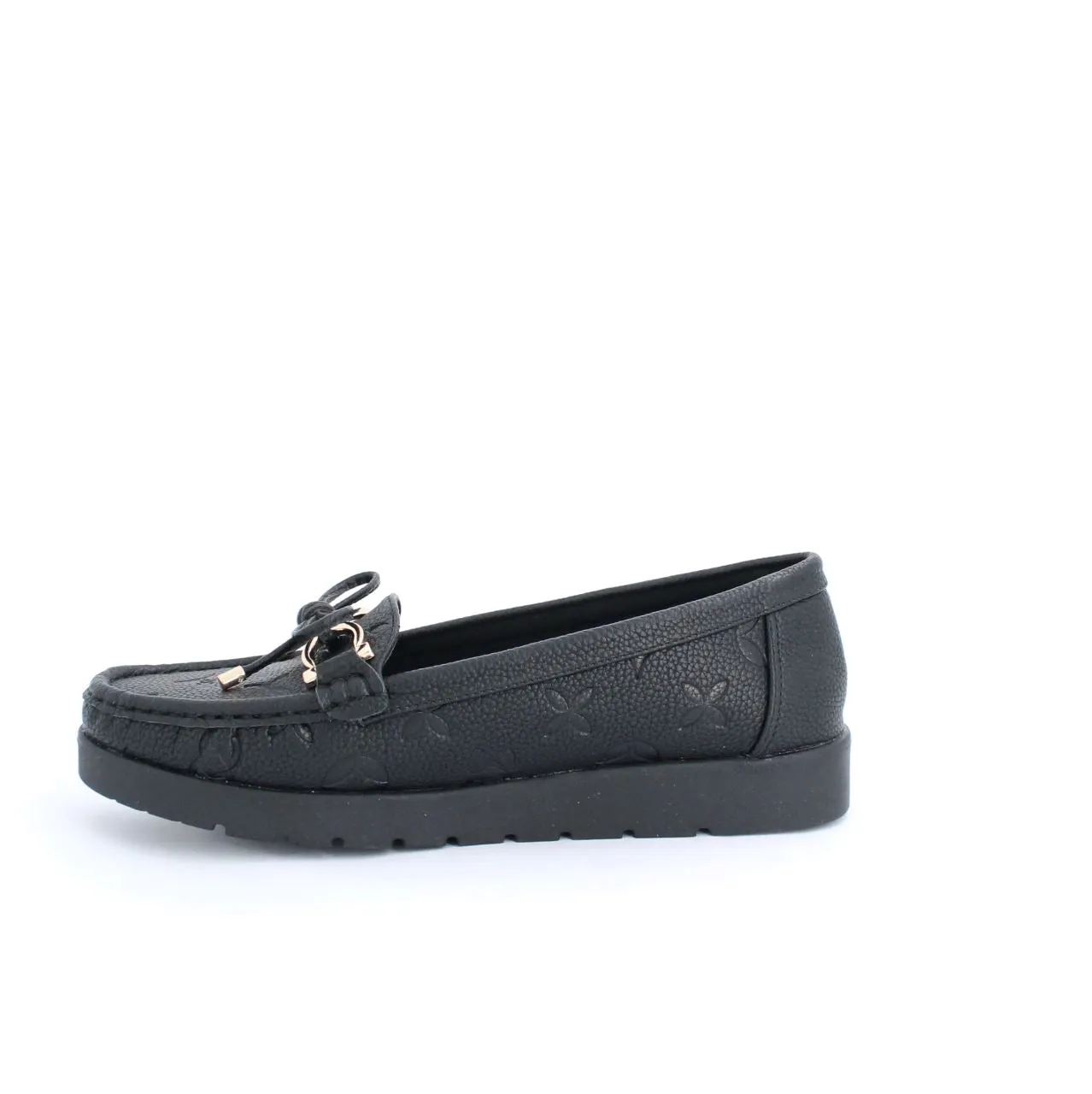 ADELA MOCCASINS FLAT - BLACK