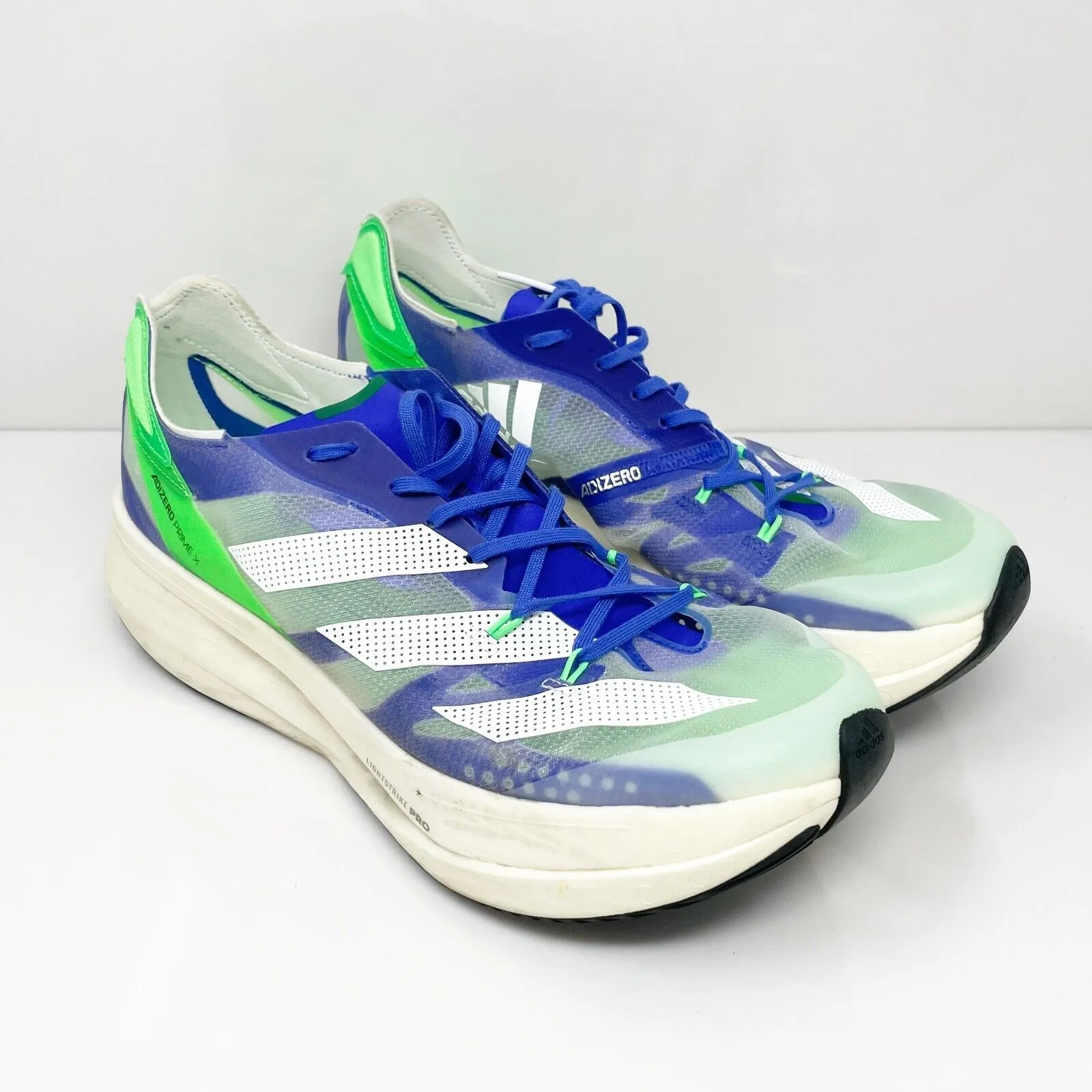 Adidas Mens Adizero Prime X FZ2476 Blue Running Shoes Sneakers Size 10.5