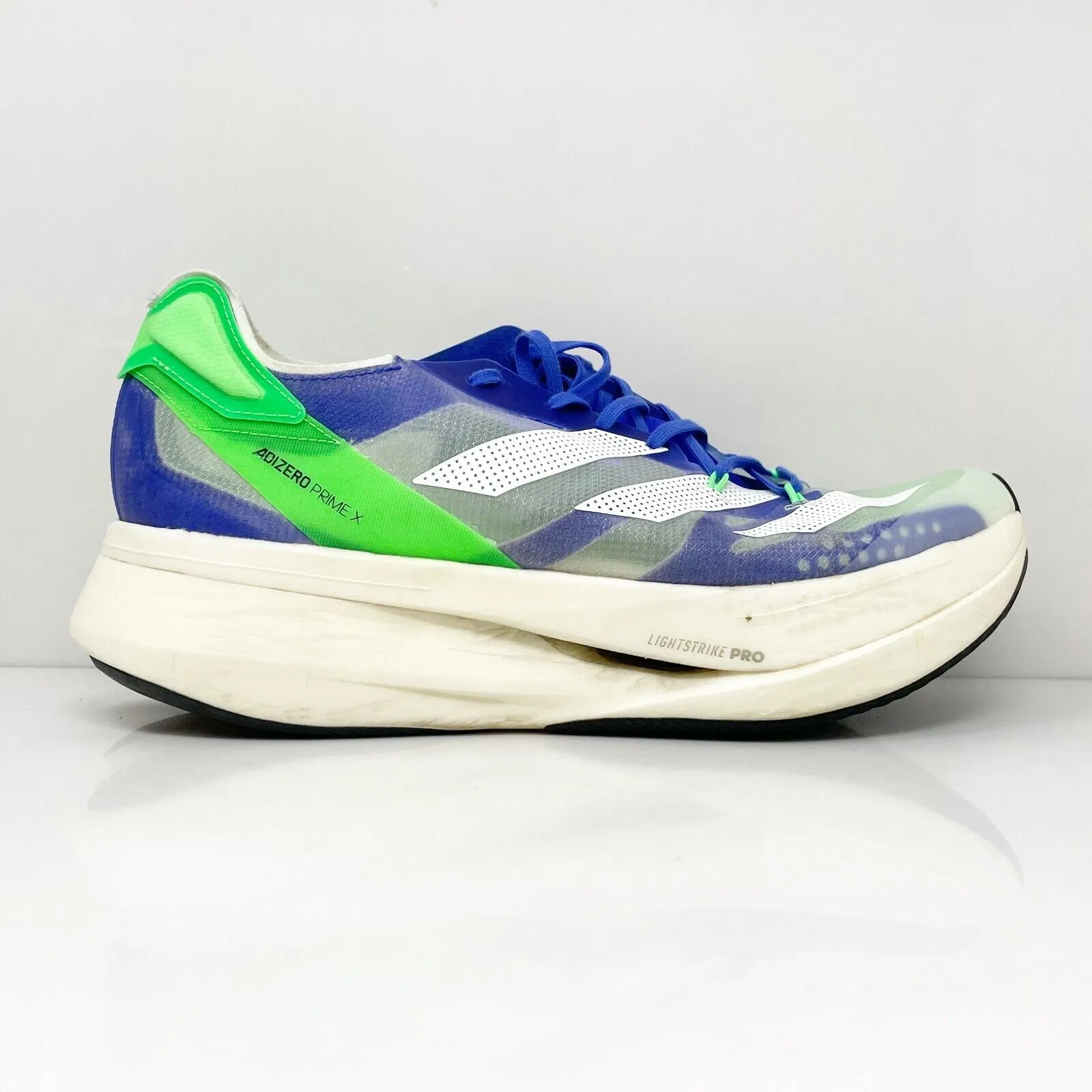 Adidas Mens Adizero Prime X FZ2476 Blue Running Shoes Sneakers Size 10.5