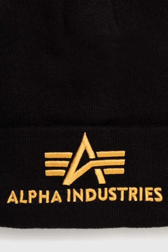 Alpha Industries beanie 3D Beanie black color 168910.583