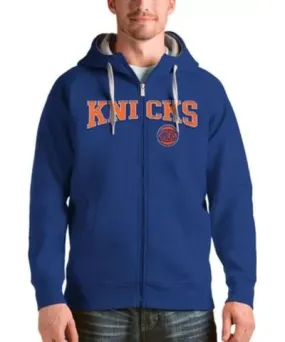 Antigua Men's NBA New York Knicks Victory Full-Zip Hoodie