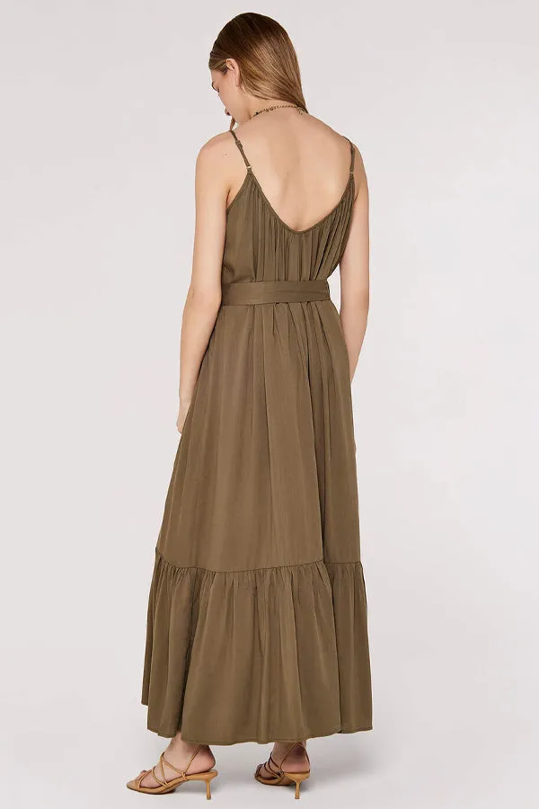 Apricot Twill Cami Dress