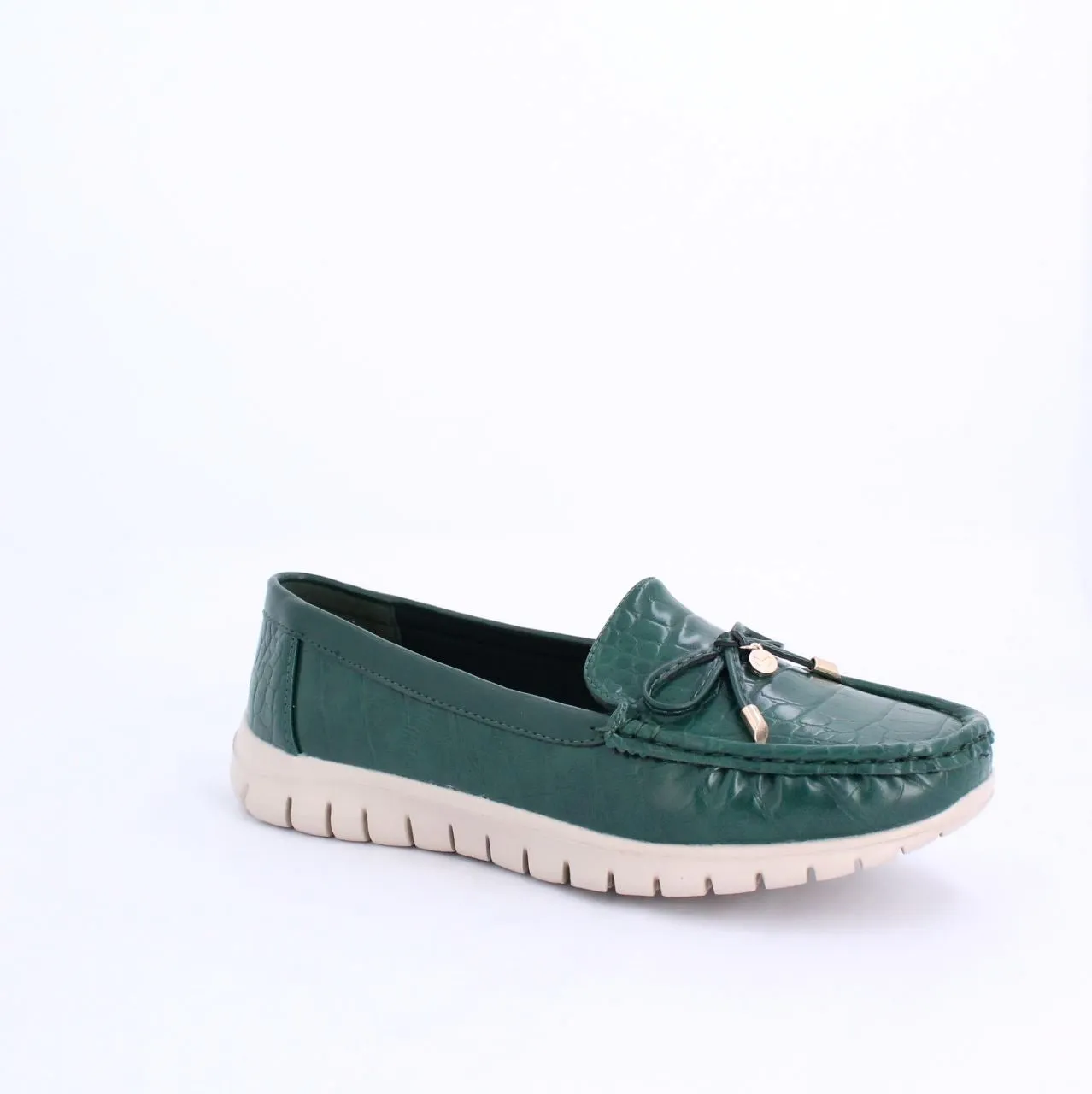 ARELLA MOCCASINS  FLAT - GREEN