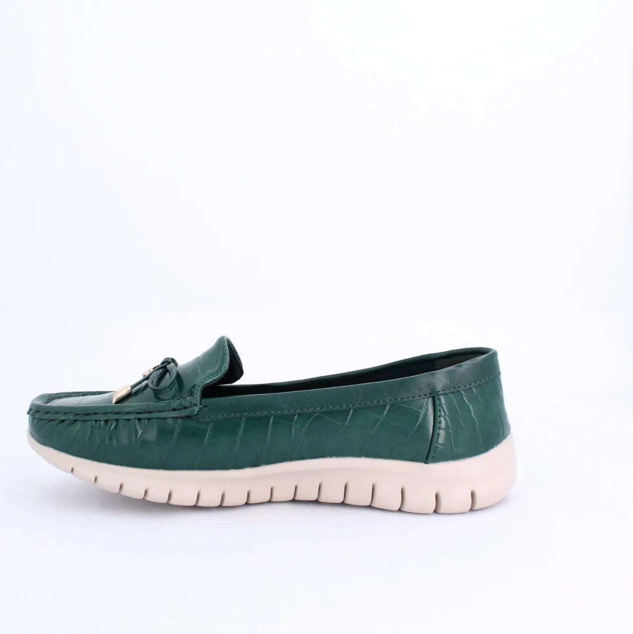 ARELLA MOCCASINS  FLAT - GREEN