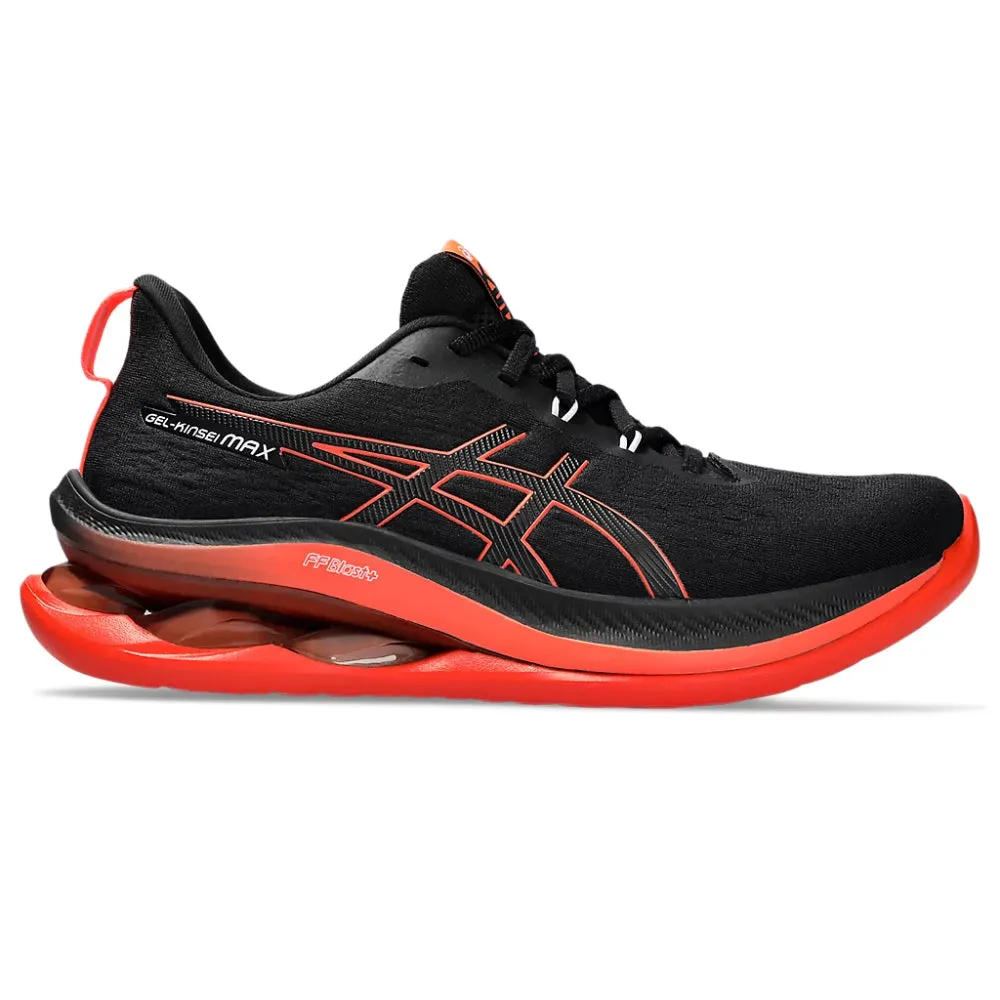 ASICS Men's Gel-Kinsei Max Running Shoe (Black/Sunrise Red)