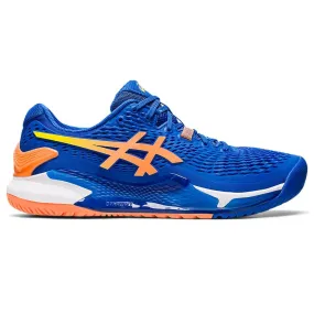 ASICS Men's Gel-Resolution 9 Tennis Shoe (Tuna Blue/Sun Peach)