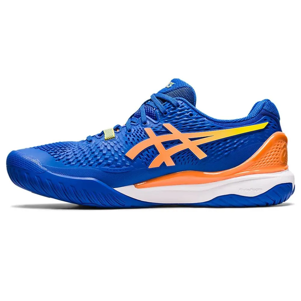 ASICS Men's Gel-Resolution 9 Tennis Shoe (Tuna Blue/Sun Peach)