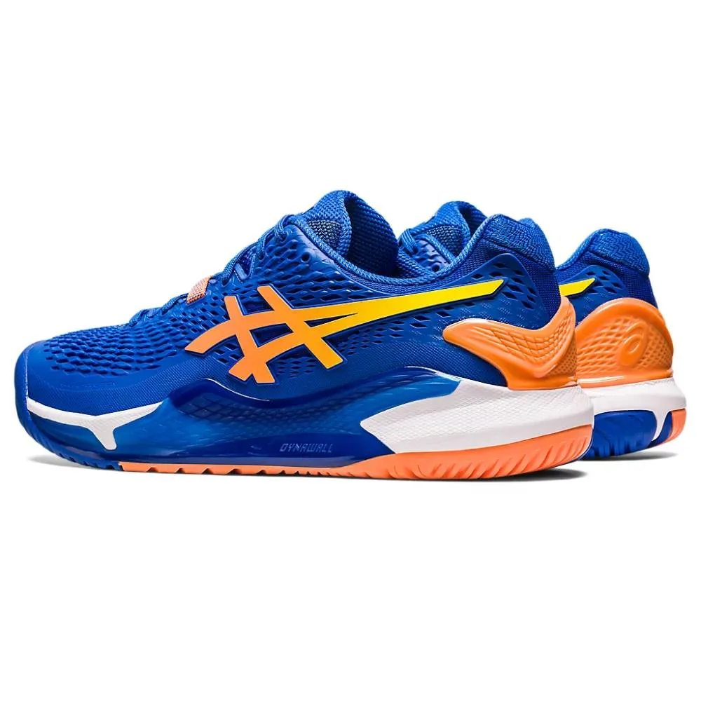 ASICS Men's Gel-Resolution 9 Tennis Shoe (Tuna Blue/Sun Peach)