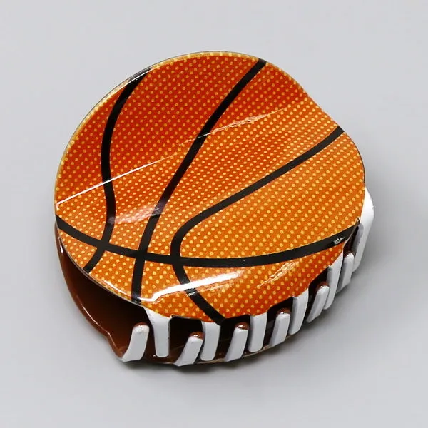 Basketball Acrylic Hair Claw