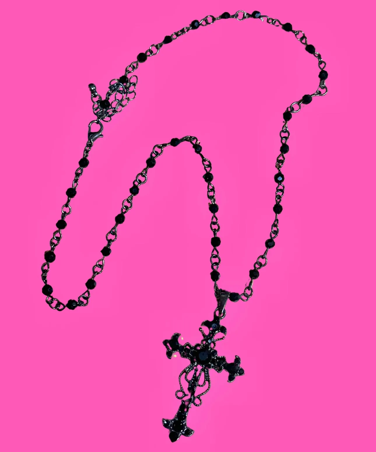 Black Cross Necklace