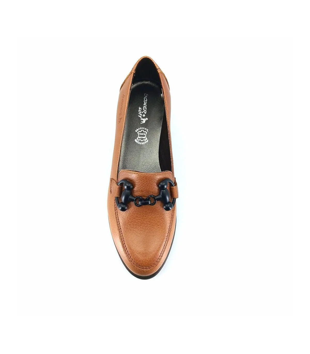 BOXER Leather Moccasins Camel 55130