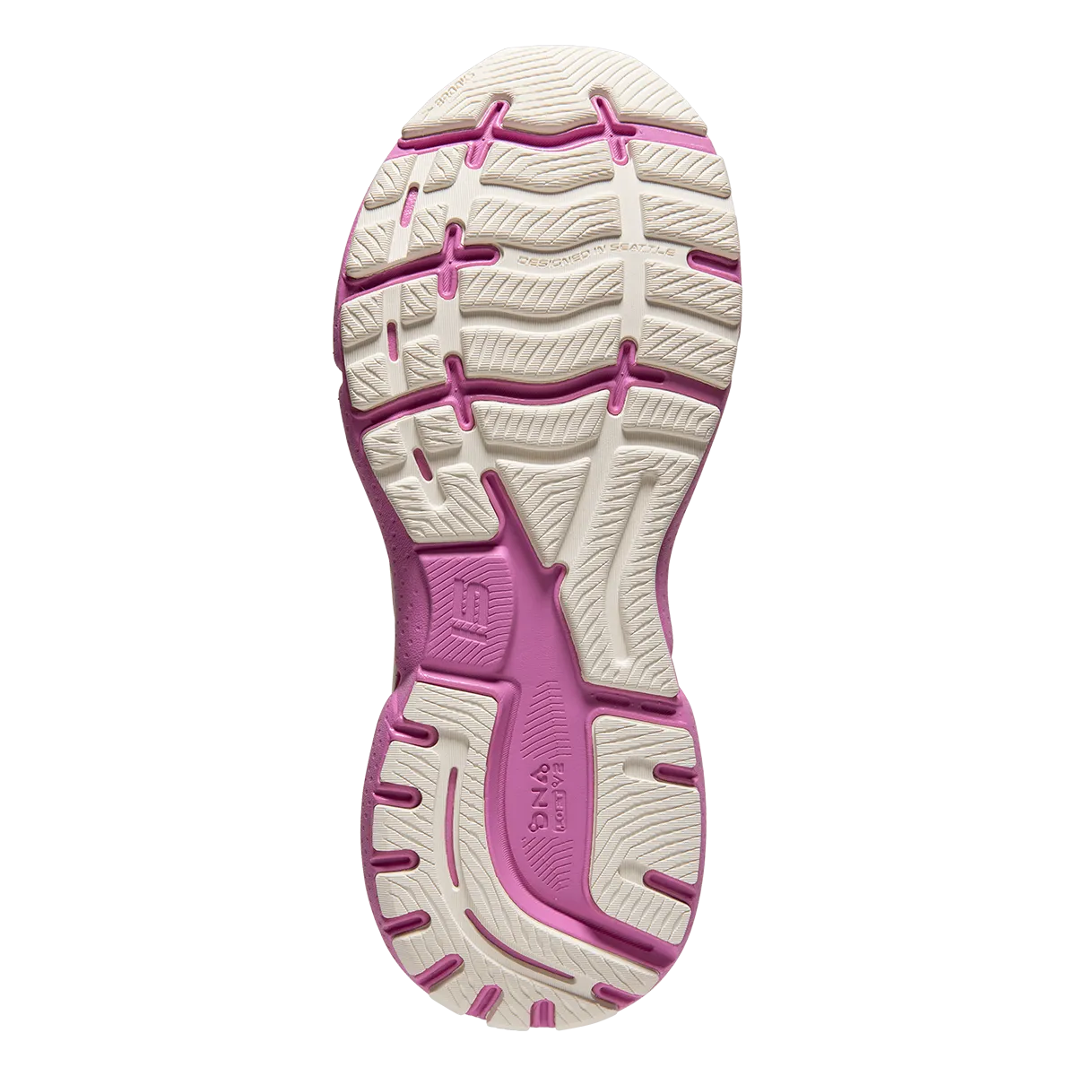 Brooks Ghost 15 - Grey - Coconut - Fuchsia