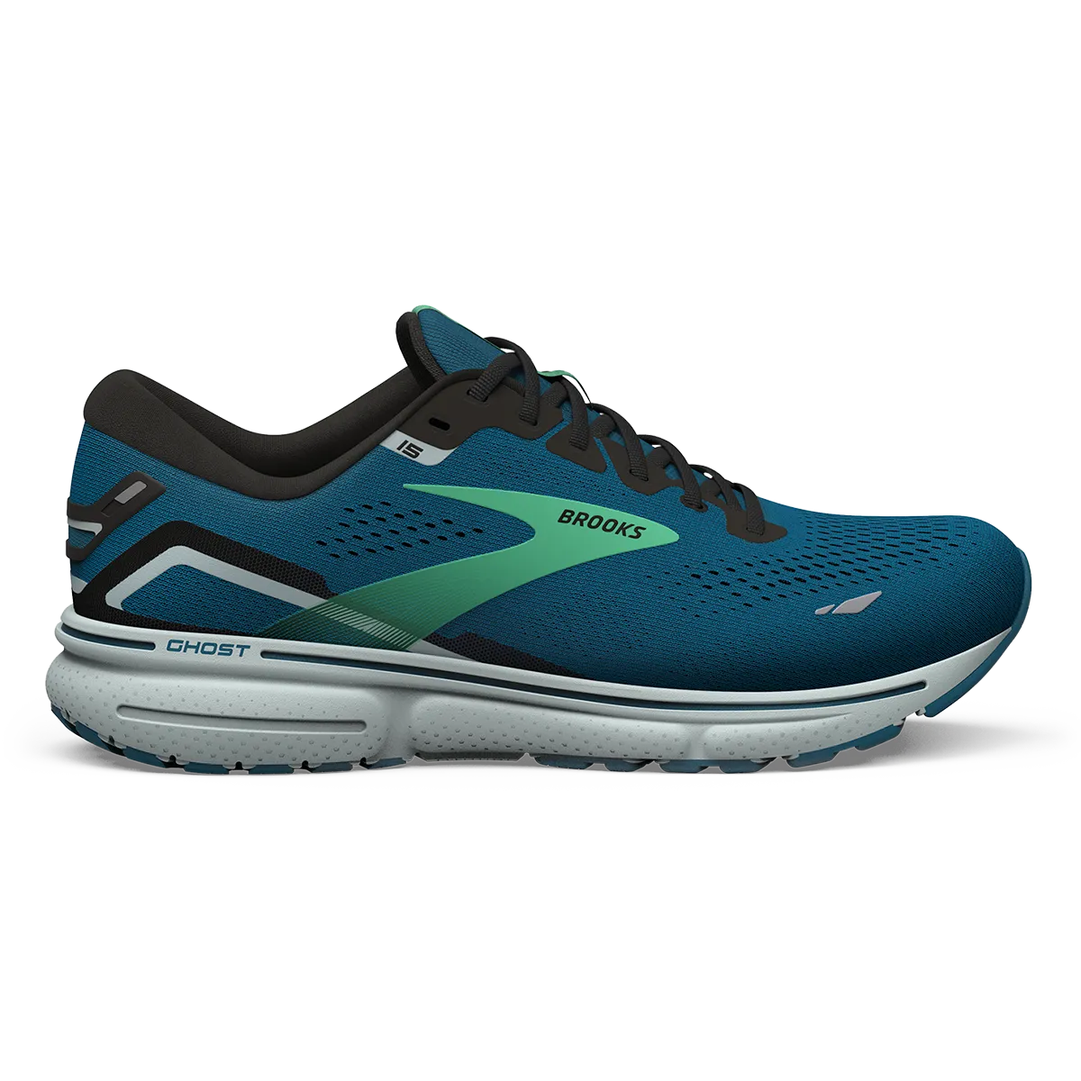 Brooks Ghost 15 - Moroccan Blue - Black - Spring Bud