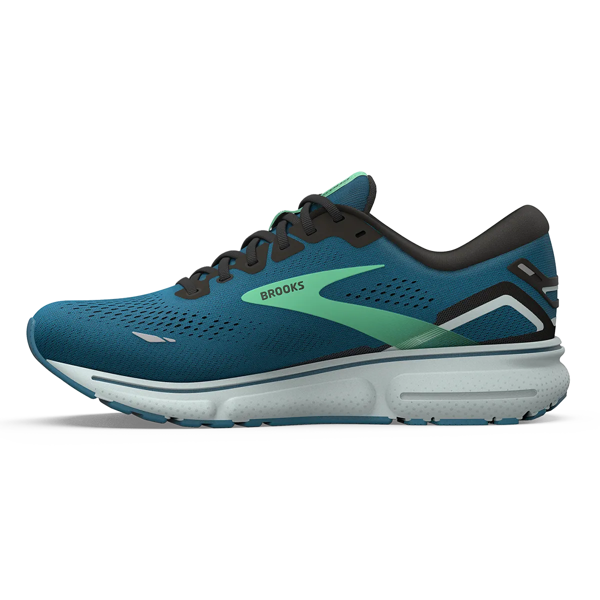 Brooks Ghost 15 - Moroccan Blue - Black - Spring Bud