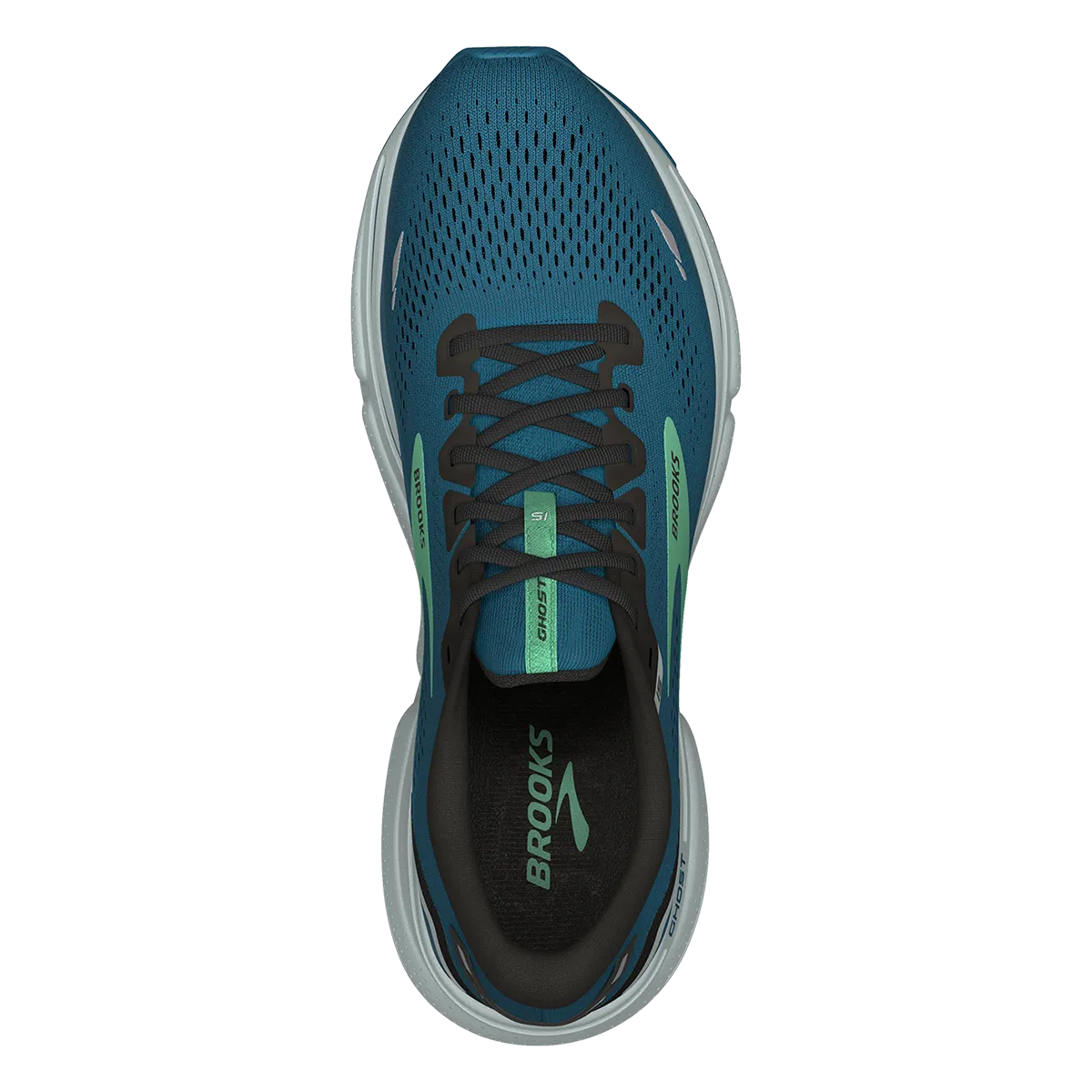 Brooks Ghost 15 - Moroccan Blue - Black - Spring Bud