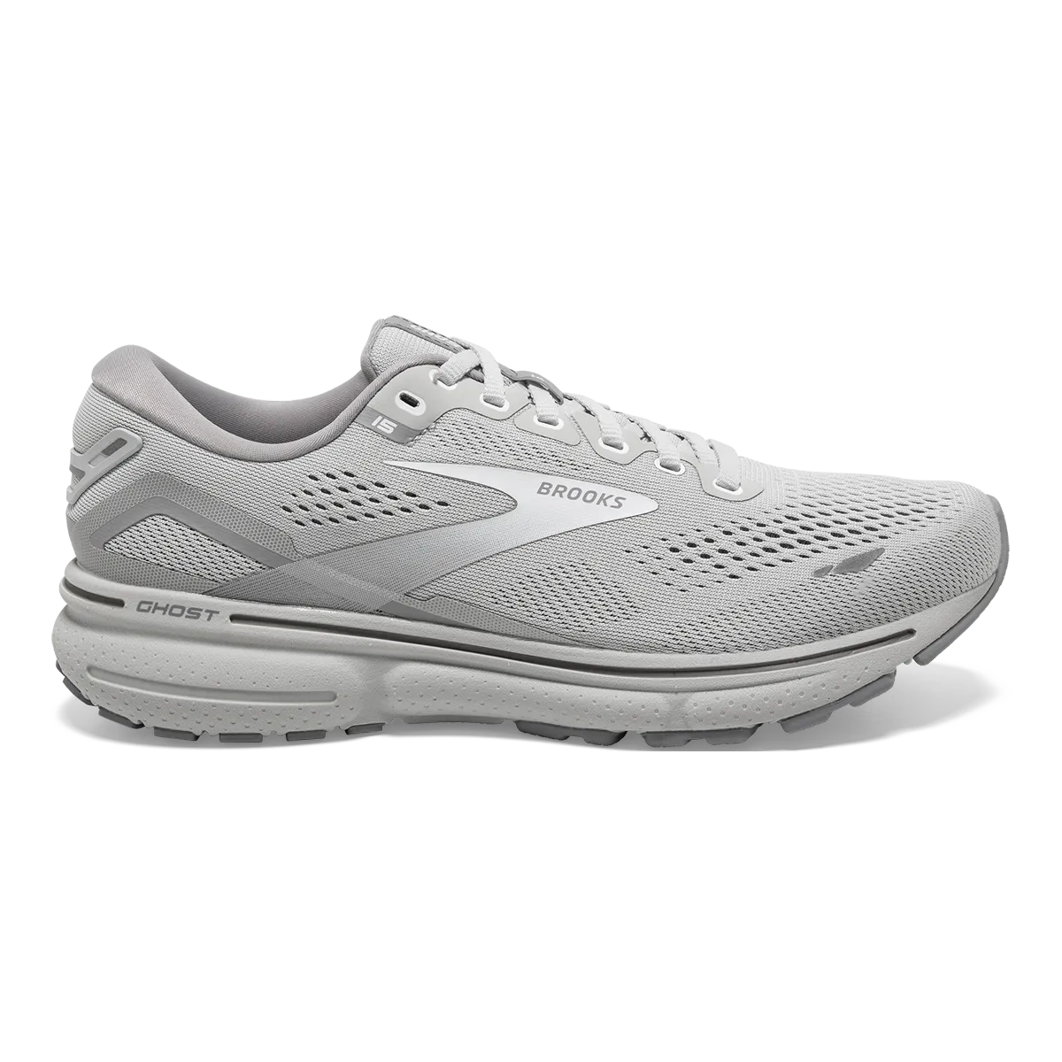 Brooks Ghost 15 - Oyster - Alloy - White