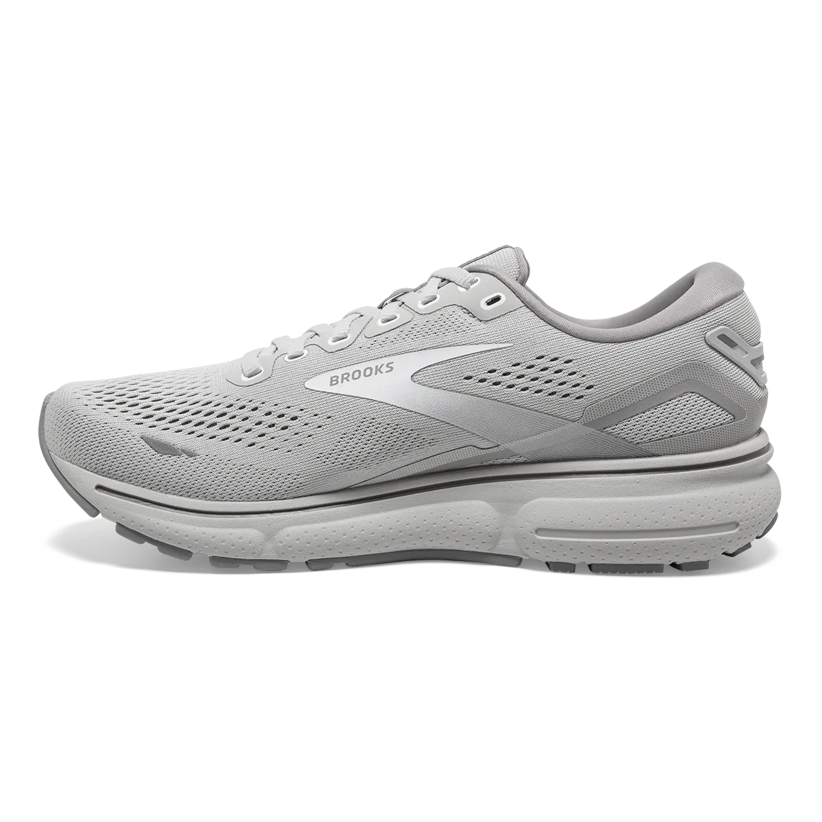 Brooks Ghost 15 - Oyster - Alloy - White