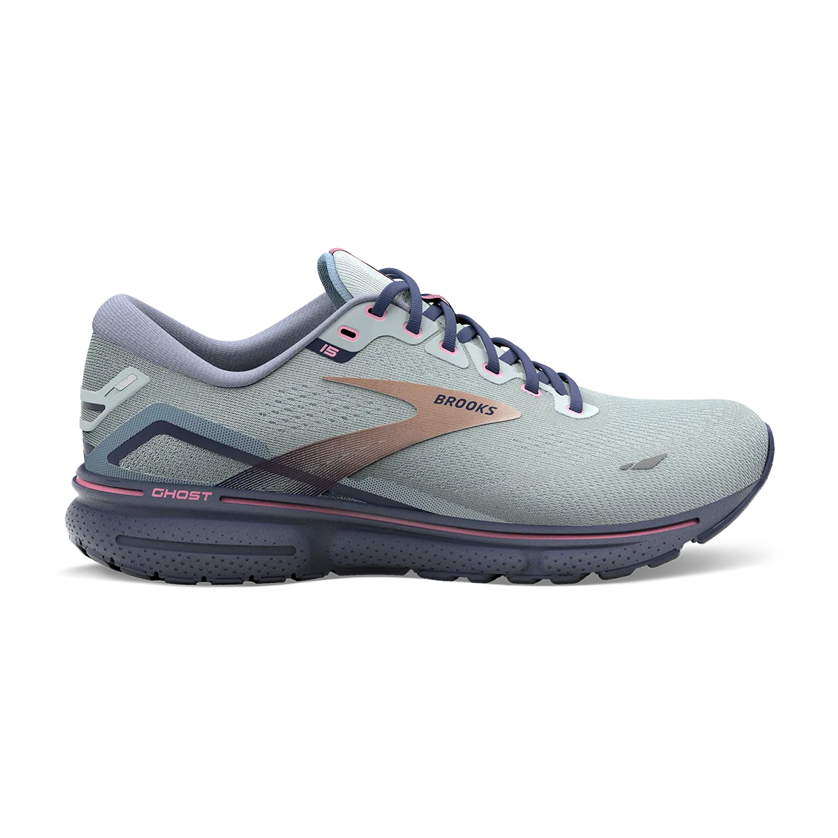 Brooks Ghost 15 - Spa Blue - Neo Pink - Copper