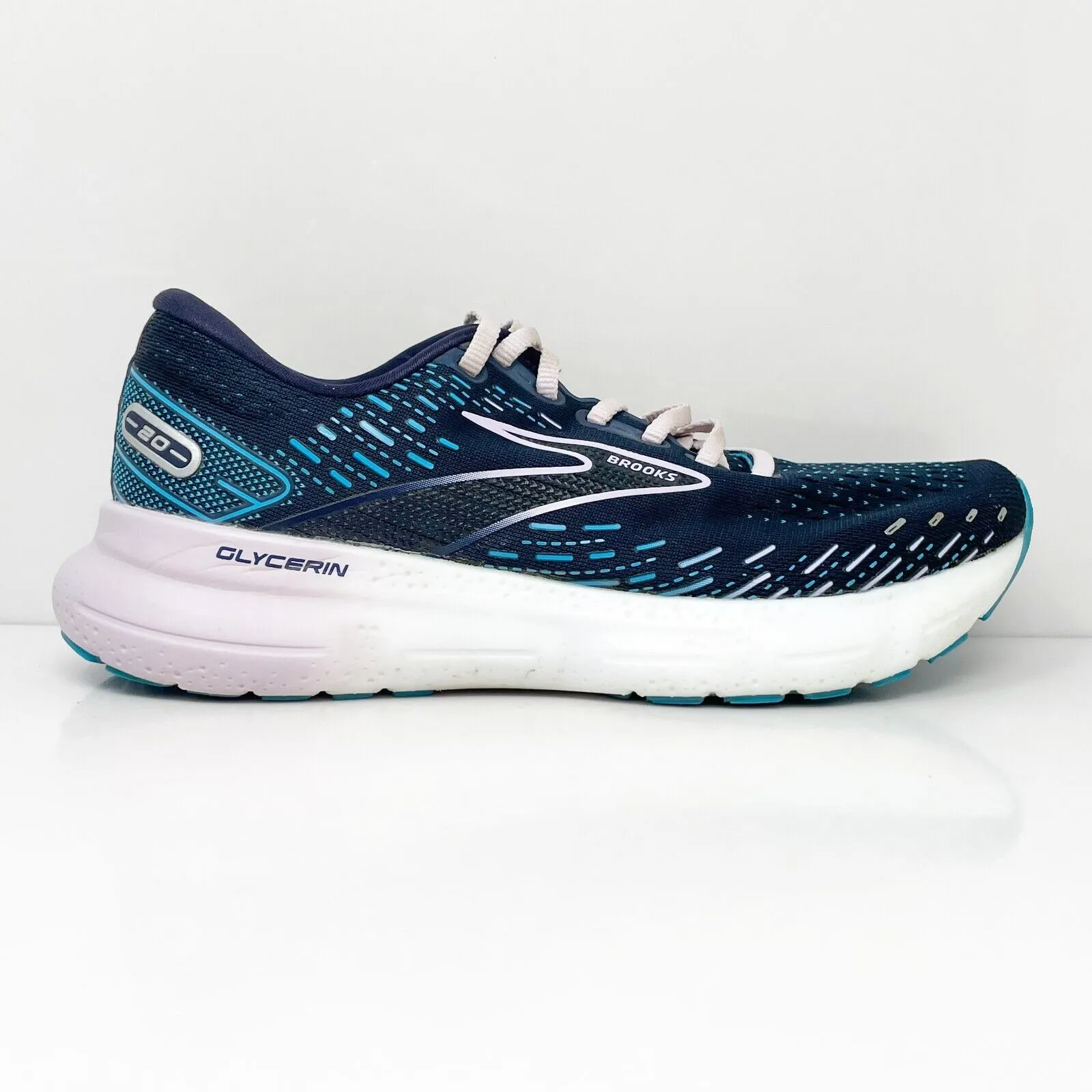 Brooks Womens Glycerin 20 1203691B499 Blue Running Shoes Sneakers Size 7 B