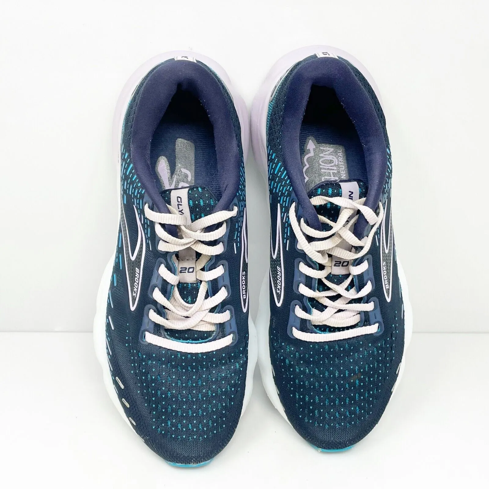 Brooks Womens Glycerin 20 1203691B499 Blue Running Shoes Sneakers Size 7 B