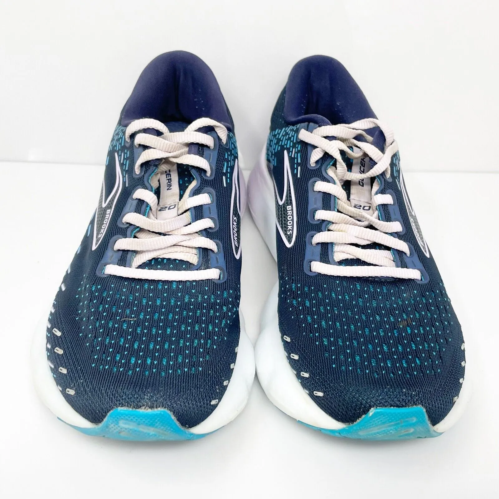 Brooks Womens Glycerin 20 1203691B499 Blue Running Shoes Sneakers Size 7 B