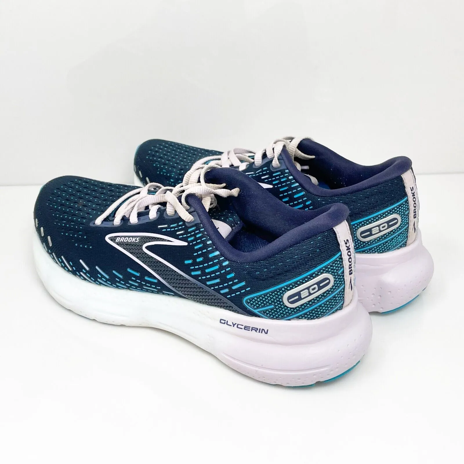 Brooks Womens Glycerin 20 1203691B499 Blue Running Shoes Sneakers Size 7 B