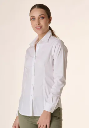 Camicia bianca elasticizzata sciancrata