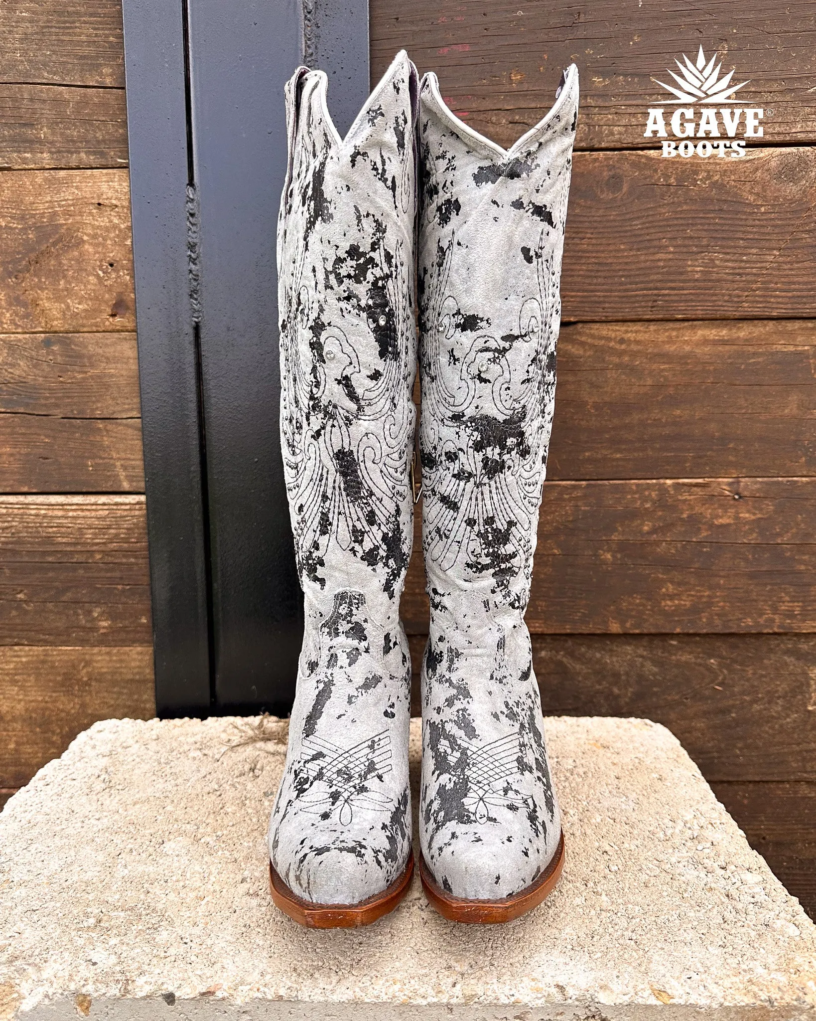 CAMO COWHIDE  | WOMEN TALL COWBOY BOOTS