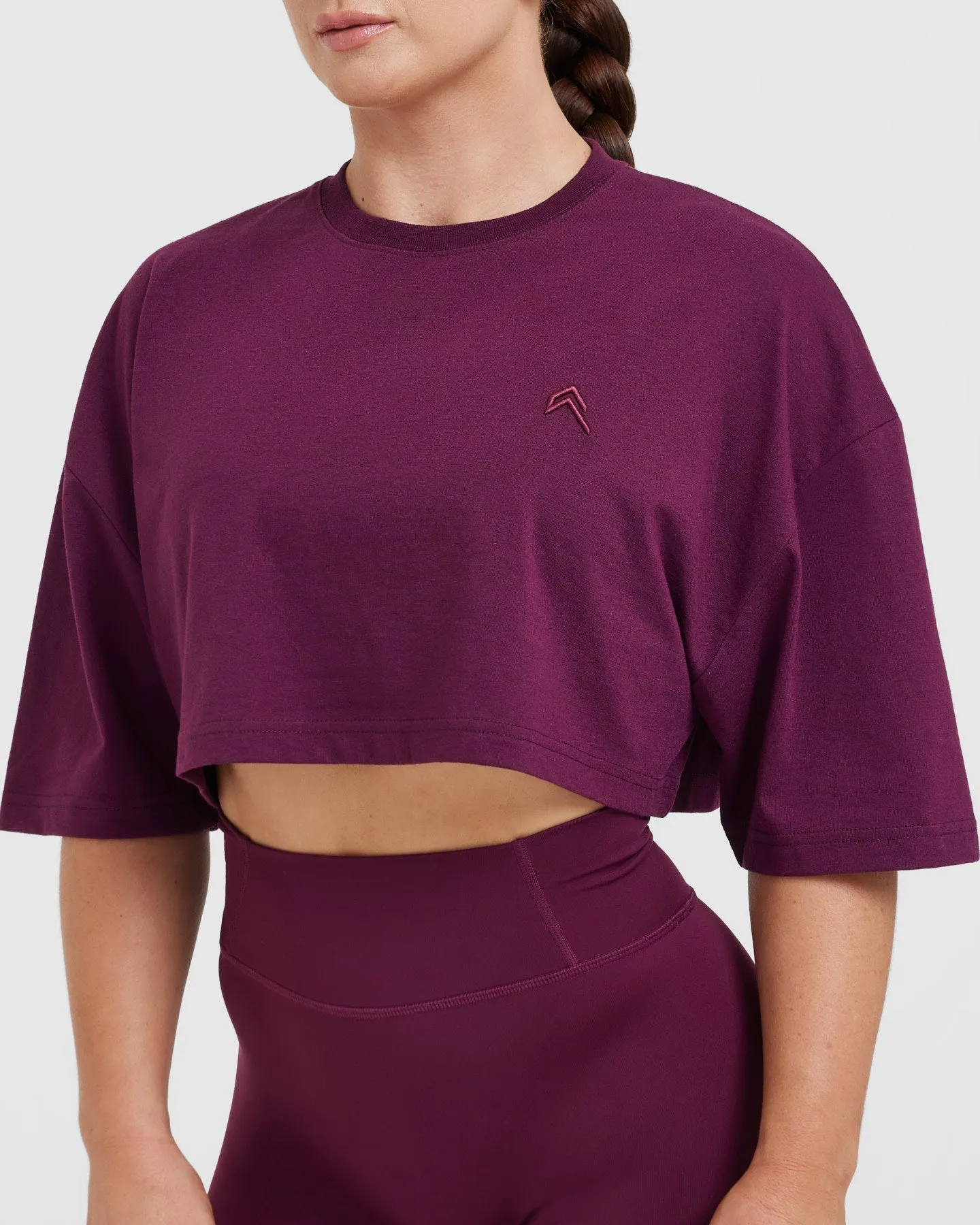 Classic Relaxed Crop Lightweight T-Shirt | Ripe Fig