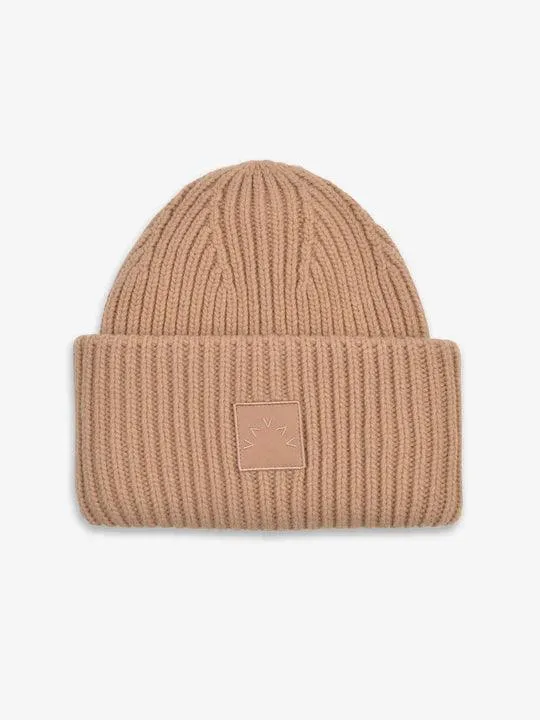 Cresta Rib Beanie in Sand