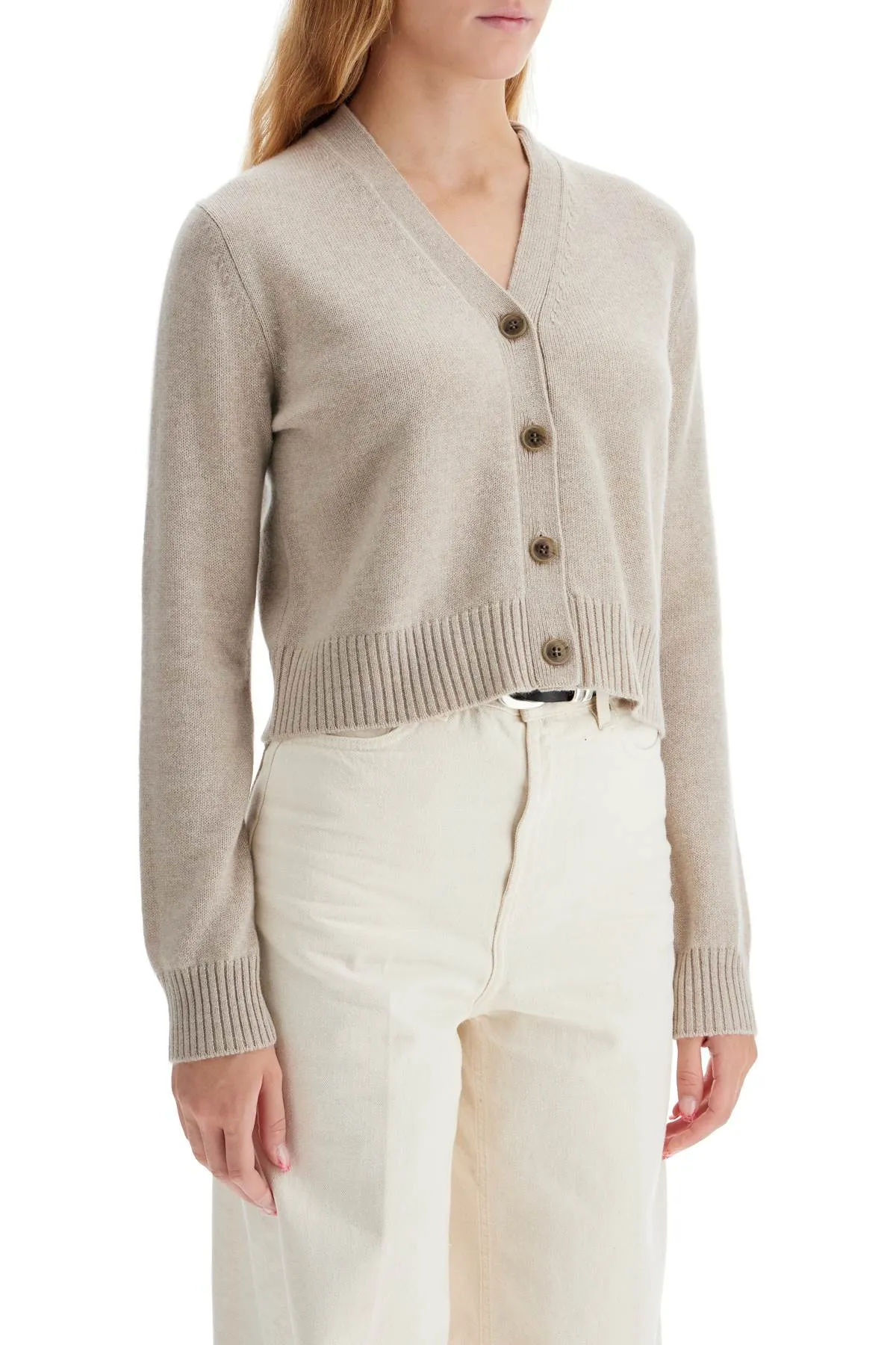 cropped cashmere cardigan ' 2023006 SAND