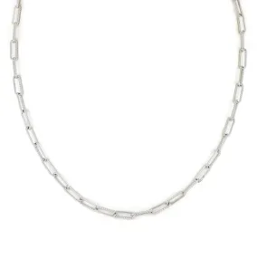 Diamante Necklace Link Rhodium by John Medeiros