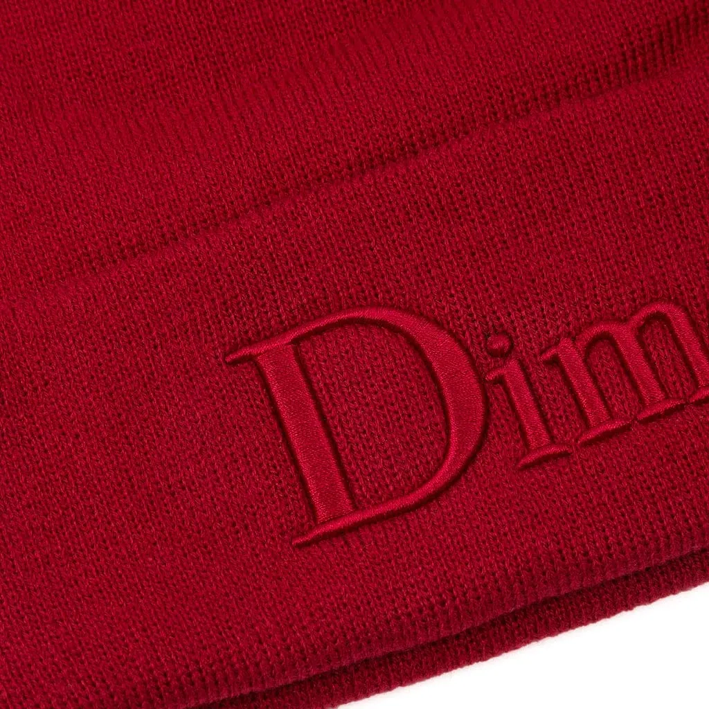 Dime MTL Classic 3D Logo Beanie Cherry