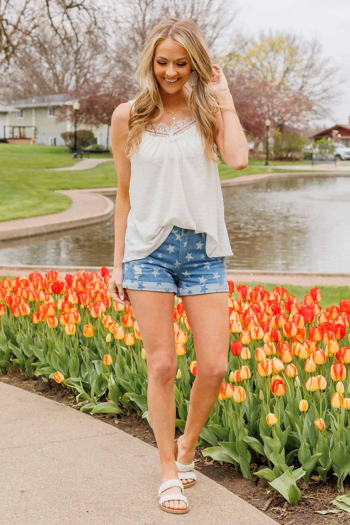 Feel So Alive Lace Crochet Tank- Ivory