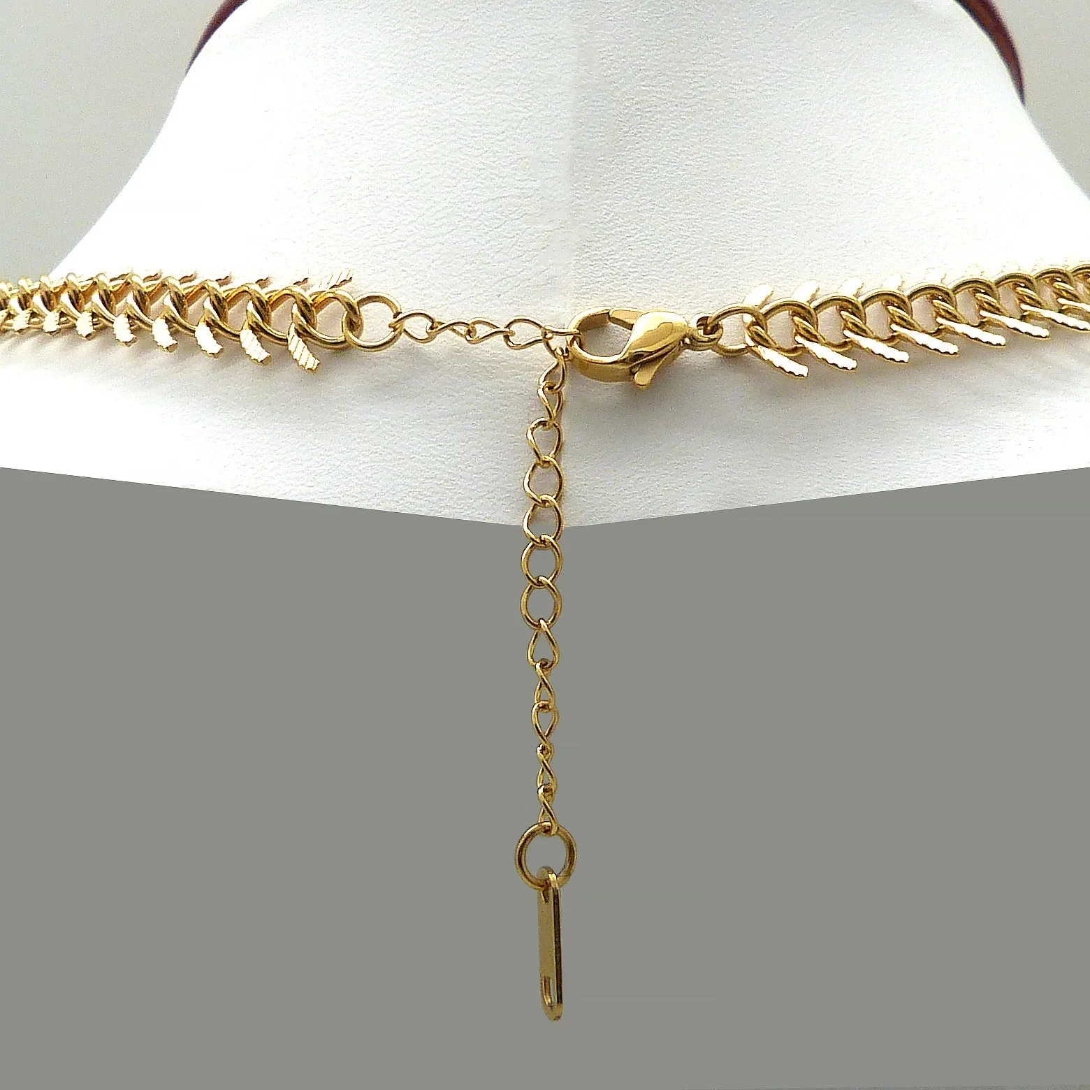 Fishbone 18K Gold Link Necklace 18 by Sahira