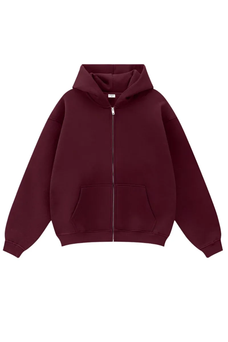 Fleece Streetwear Zip Hoodie