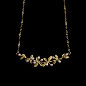 Flowering Thyme 16 Inch Bar Necklace by Michael Michaud