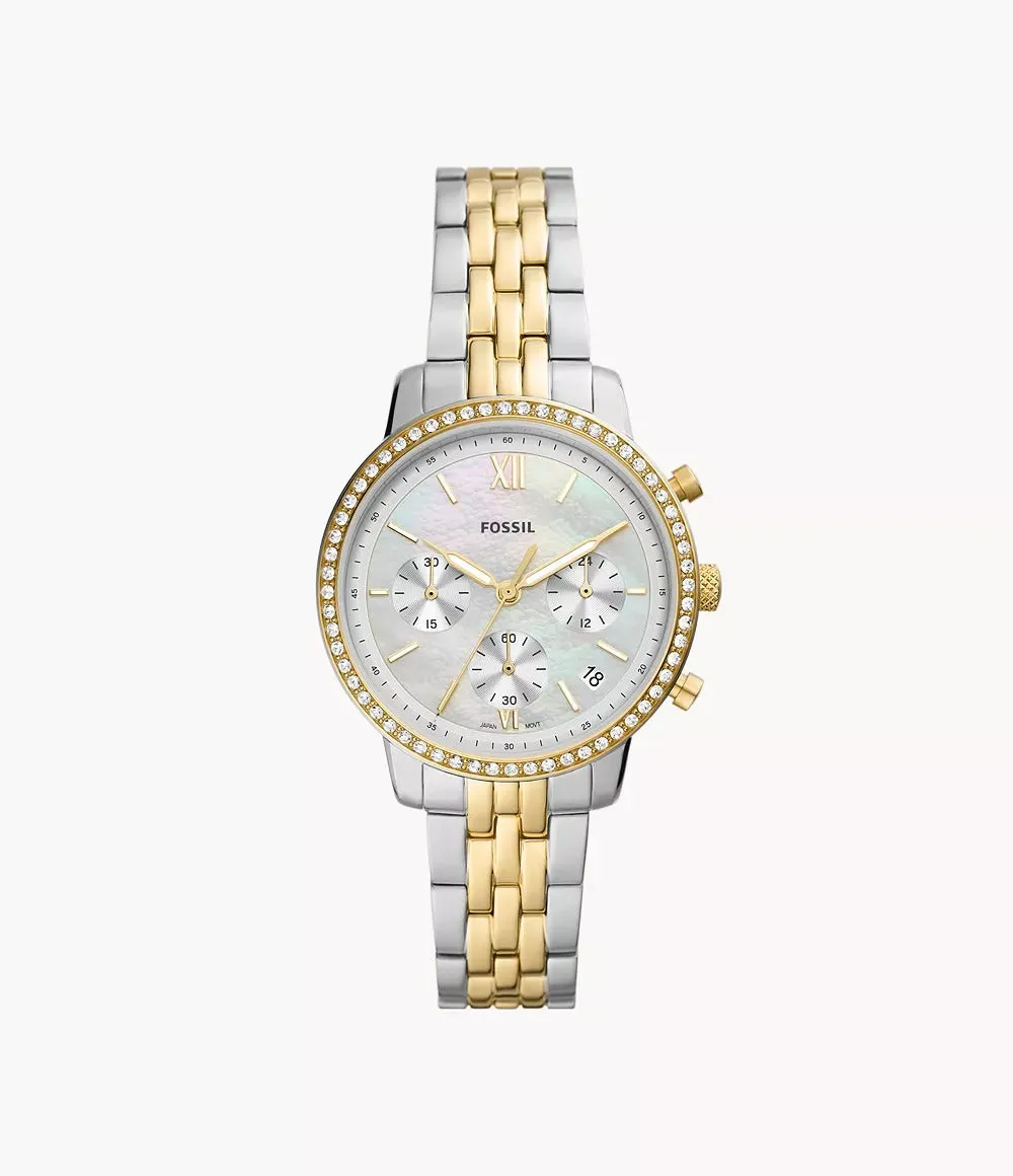 Fossil Chronograph Two Tone Watch