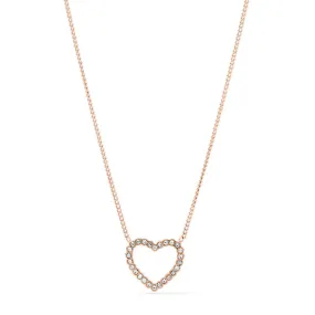 Fossil CZ Heart Necklace: Rose