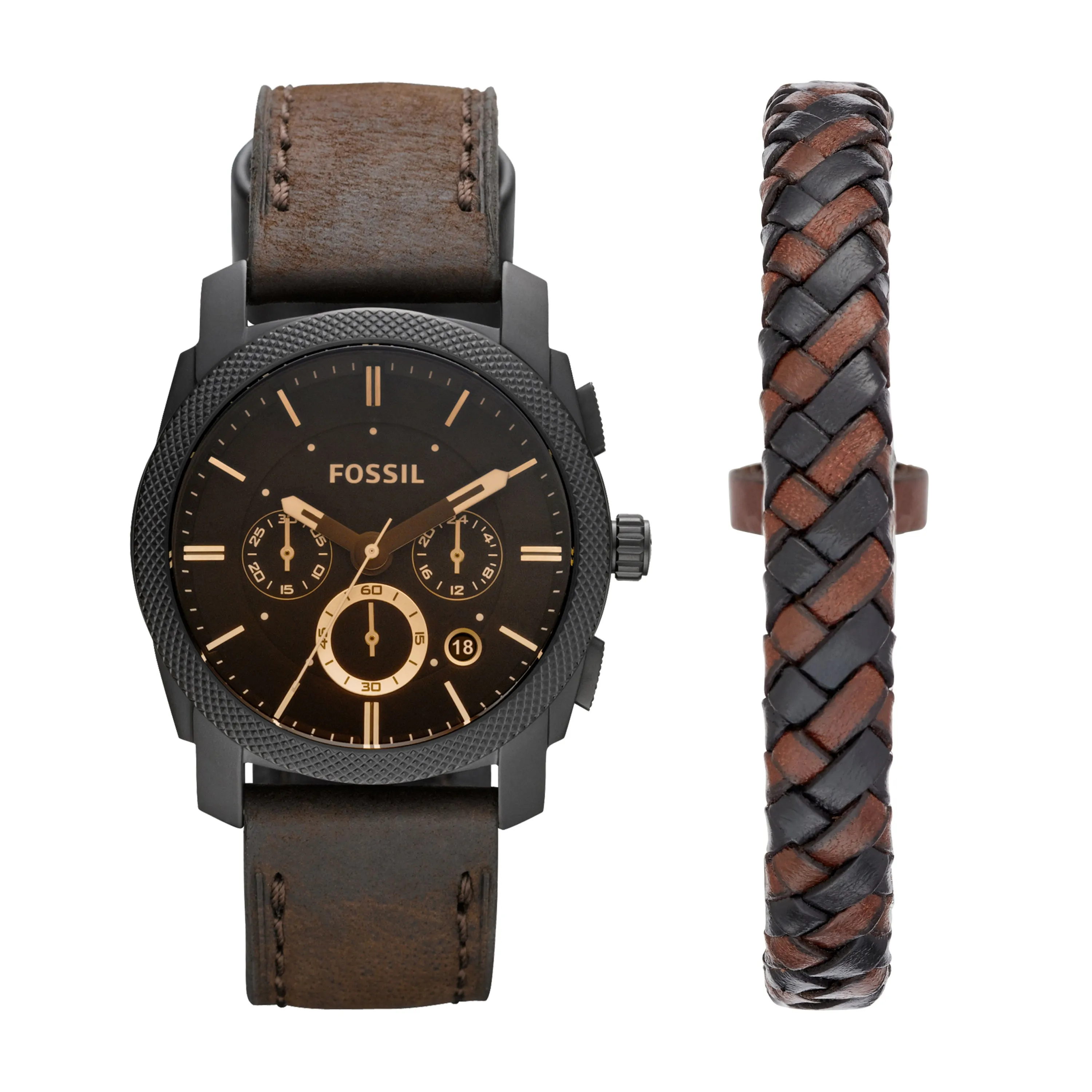 Fossil Men's Machine Watch: Gift Set