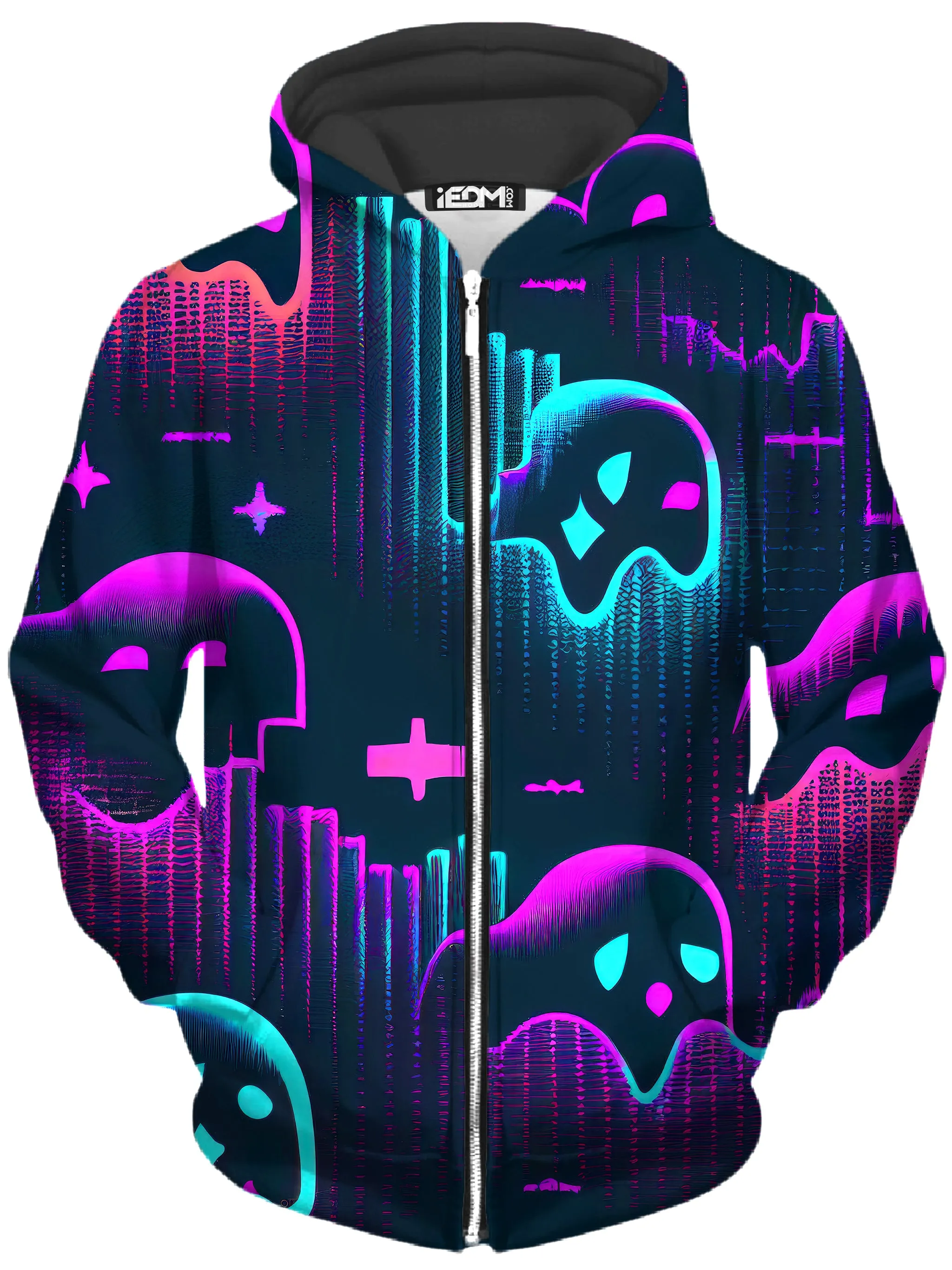 Ghost Melt Unisex Zip-Up Hoodie