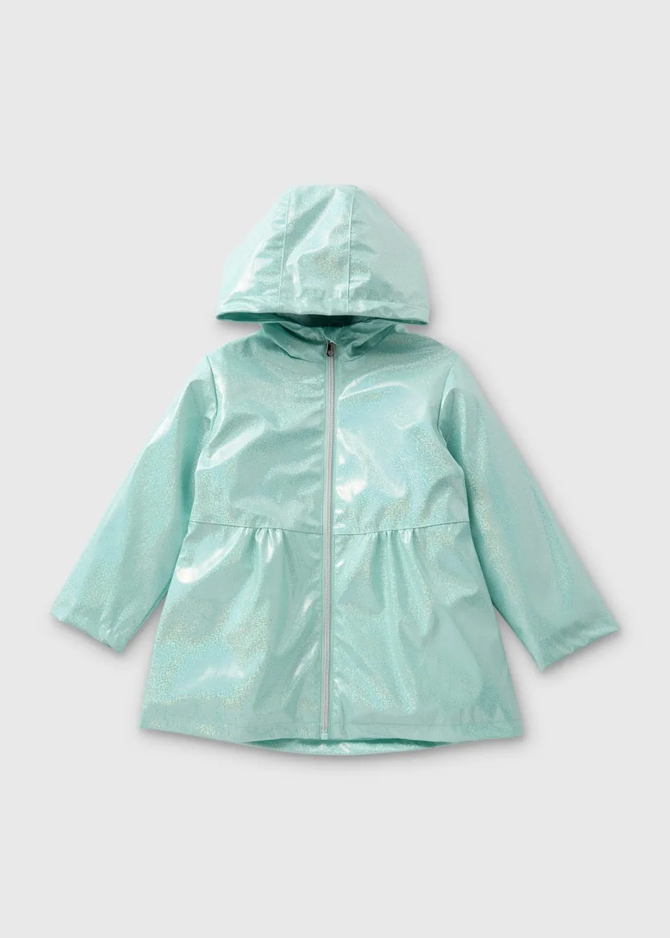 Girls Blue Glitter Mac (1-7yrs)