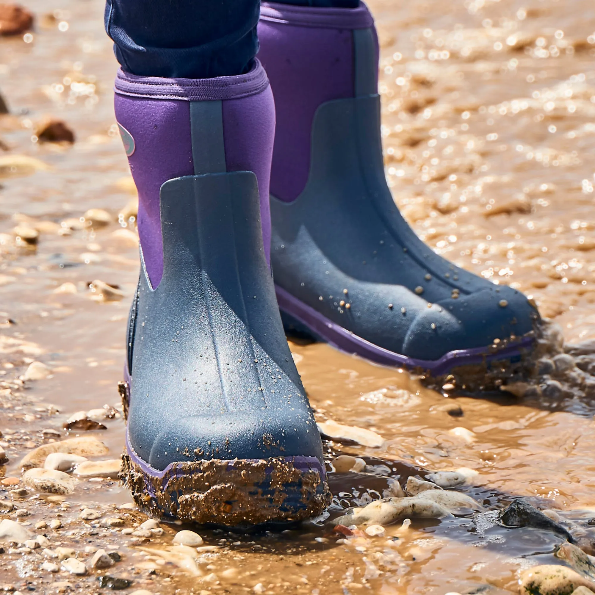 Grubs Boots Midline Mid Height Wellies Womens - Purple