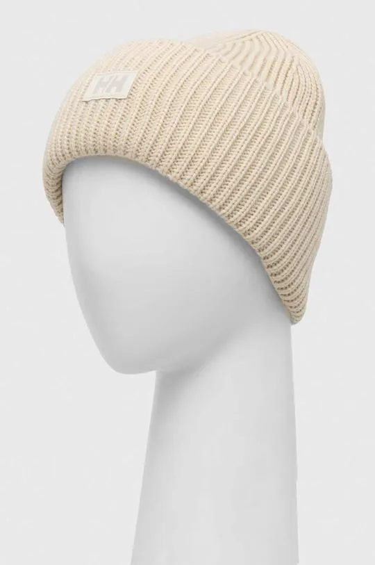 Helly Hansen beanie HH RIB BEANIE beige color 54020